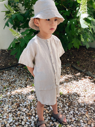 Linen Shortie Set | Oatmeal