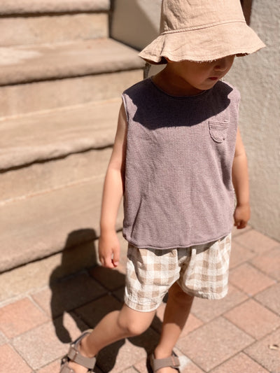 Monaco Waffle Tee | Sand