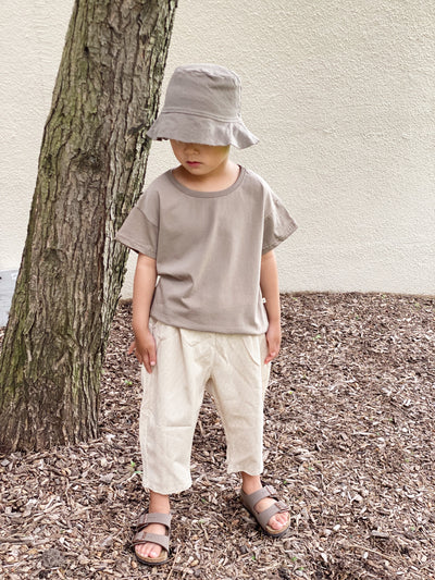Mini Check Pants  |  Mini check on cream