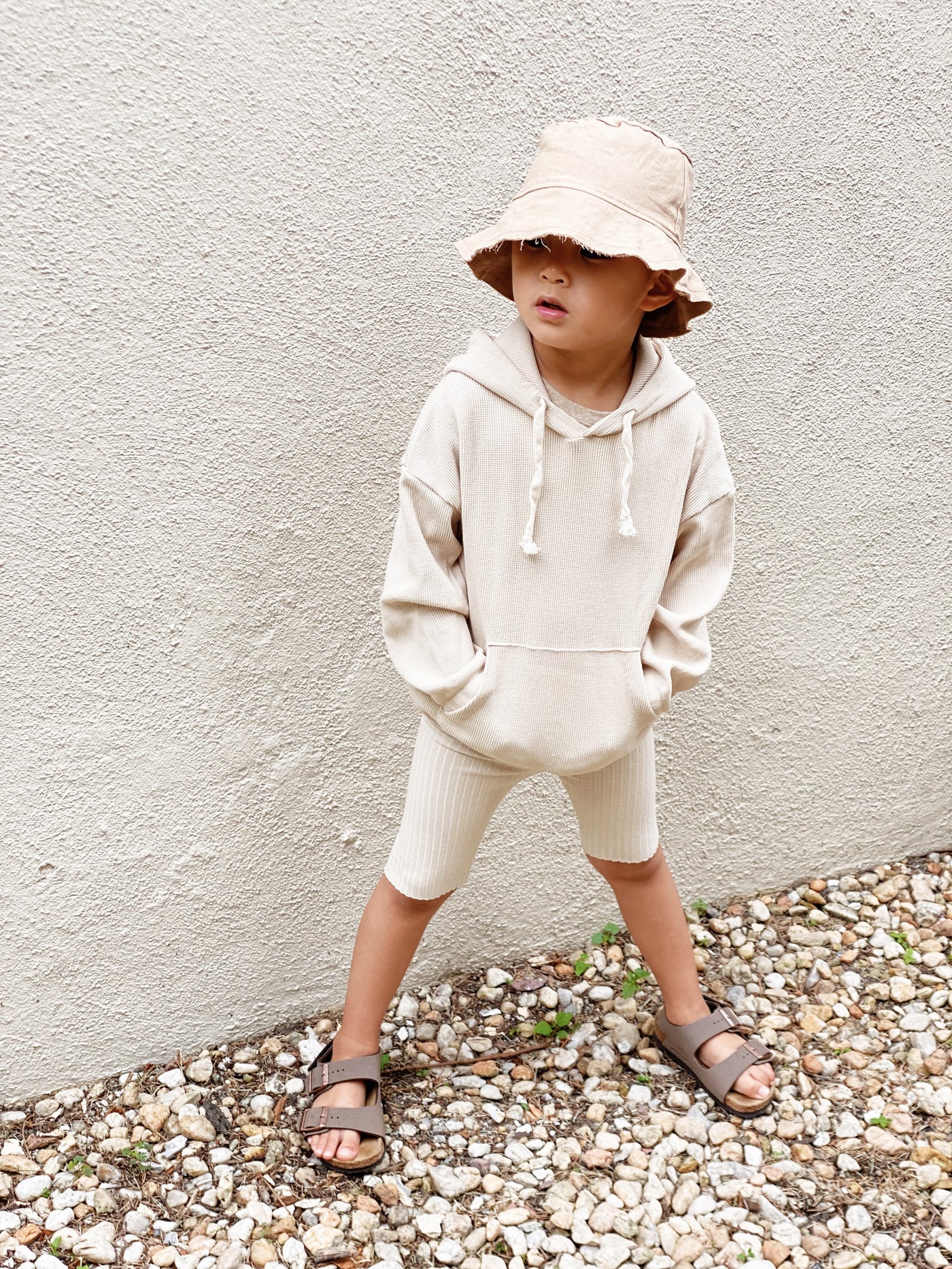Waffle Hoodie  |  Sand