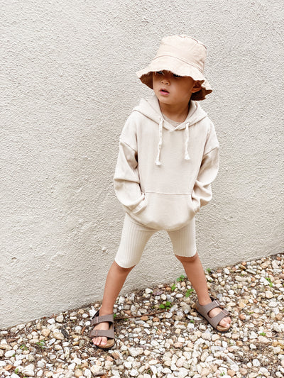 Waffle Hoodie  |  Sand